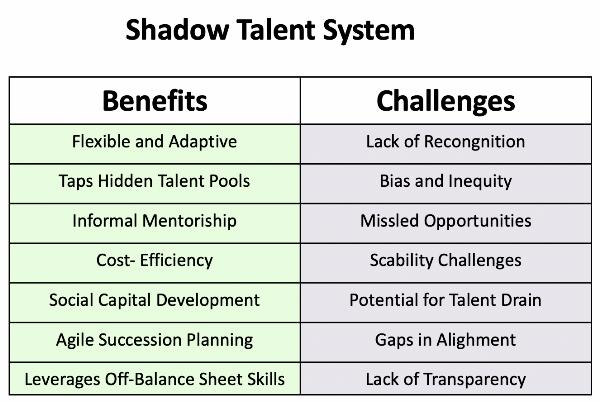 Shadow Talent System benefits and challenges